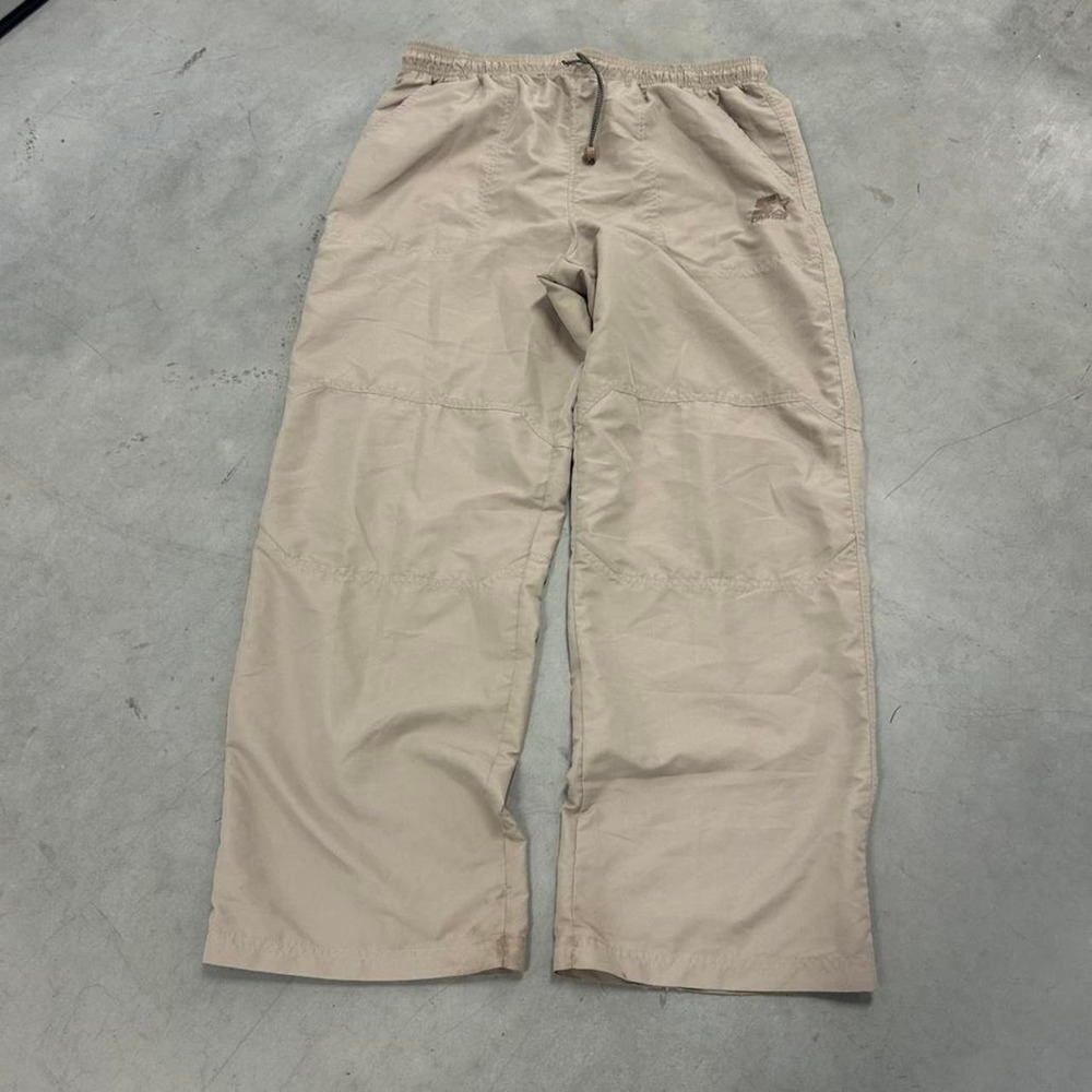 Y2K Starter Baggy Cream Track Pants
